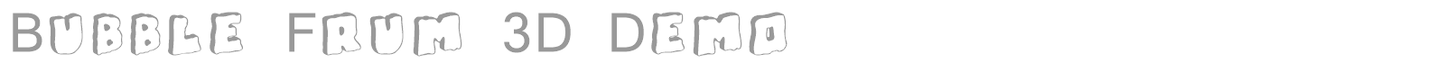 Bubble Frum font preview